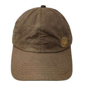 K-Products Slideback Hat Brown One Size Leather Strap Embroidered Logo